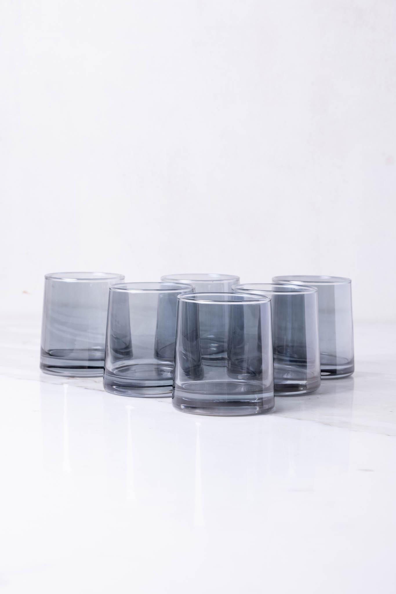 VASOS DE VIDRIO X 6 GRAY