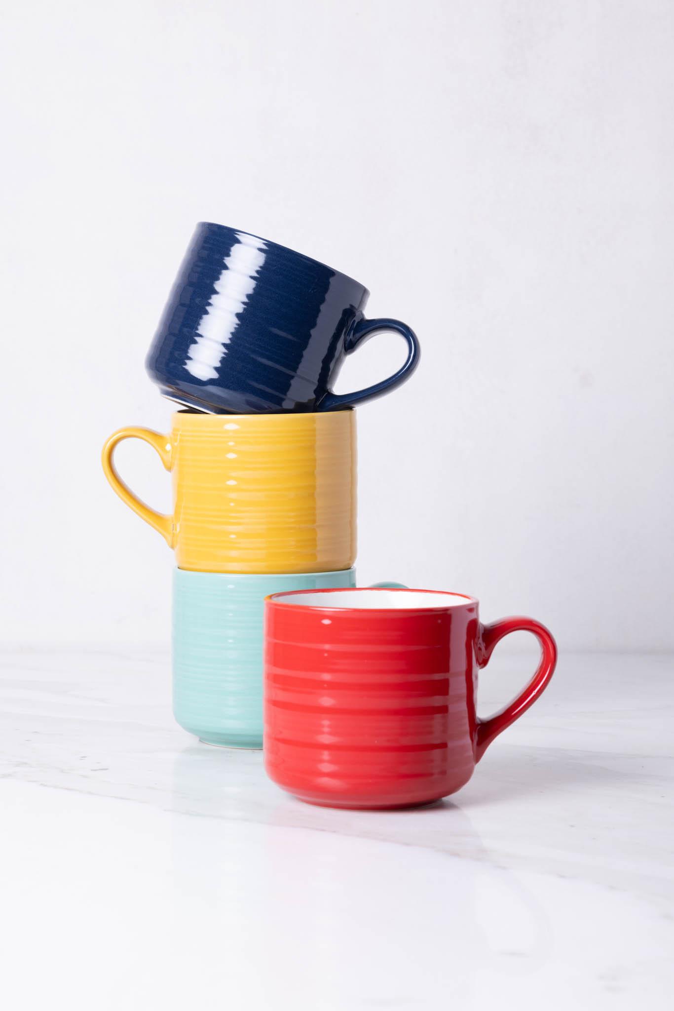 SET X 4 MUGS DE PORCELANA 9.5X9CM - 460ML