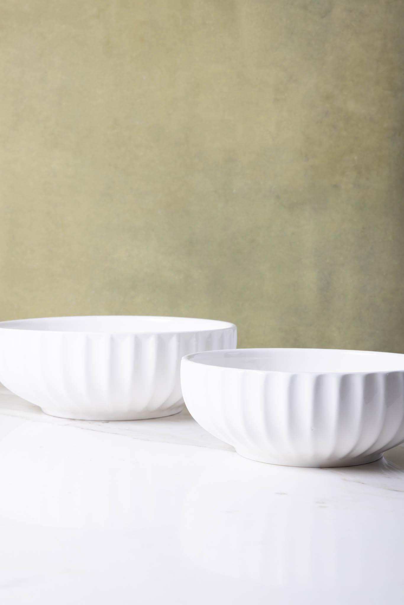 BOWL DE CERAMICA BLANCA REDONDO 24,5x24,5x8,8CM