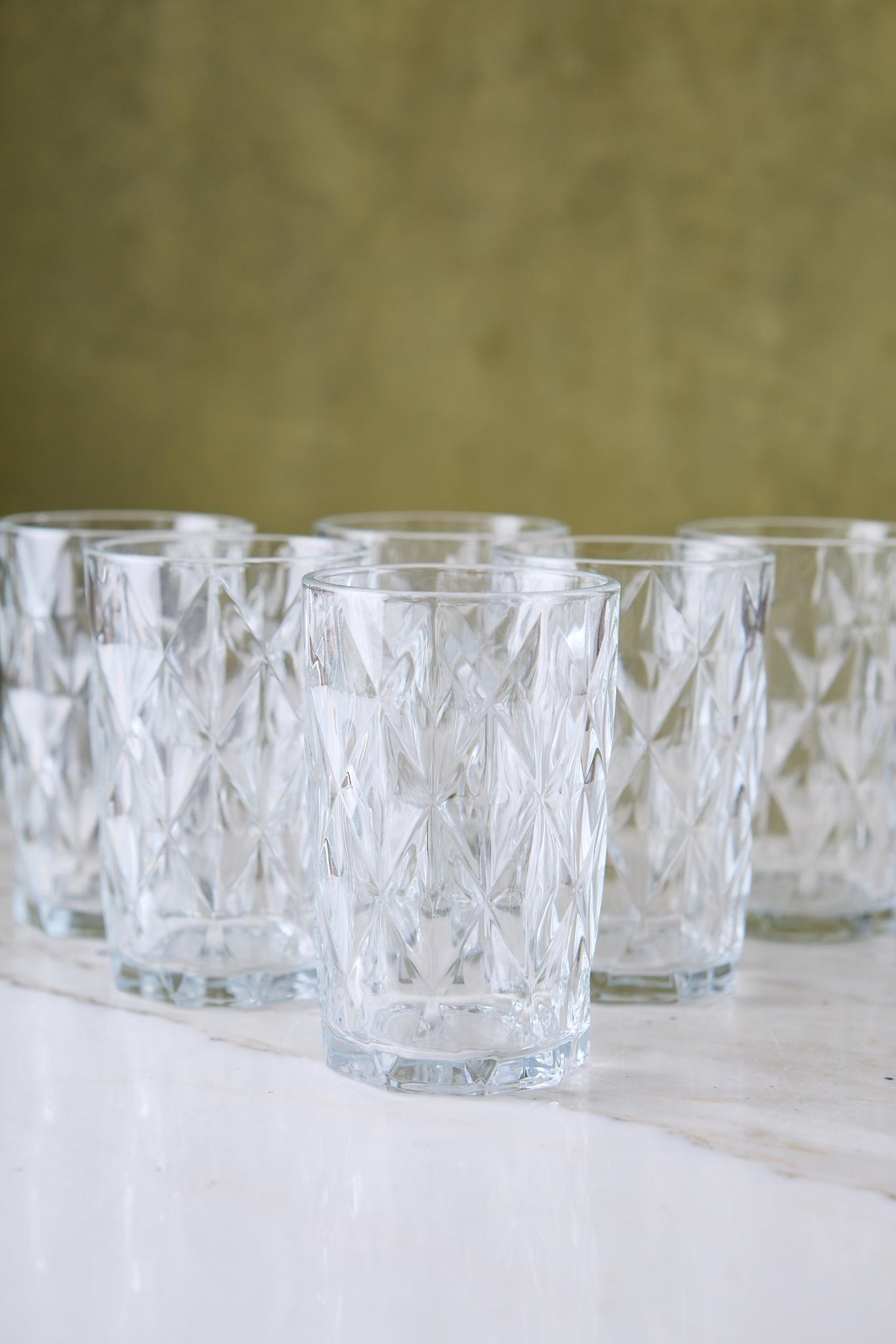 VASO ALTO DIAMANTE CLEAR 390ML x 6