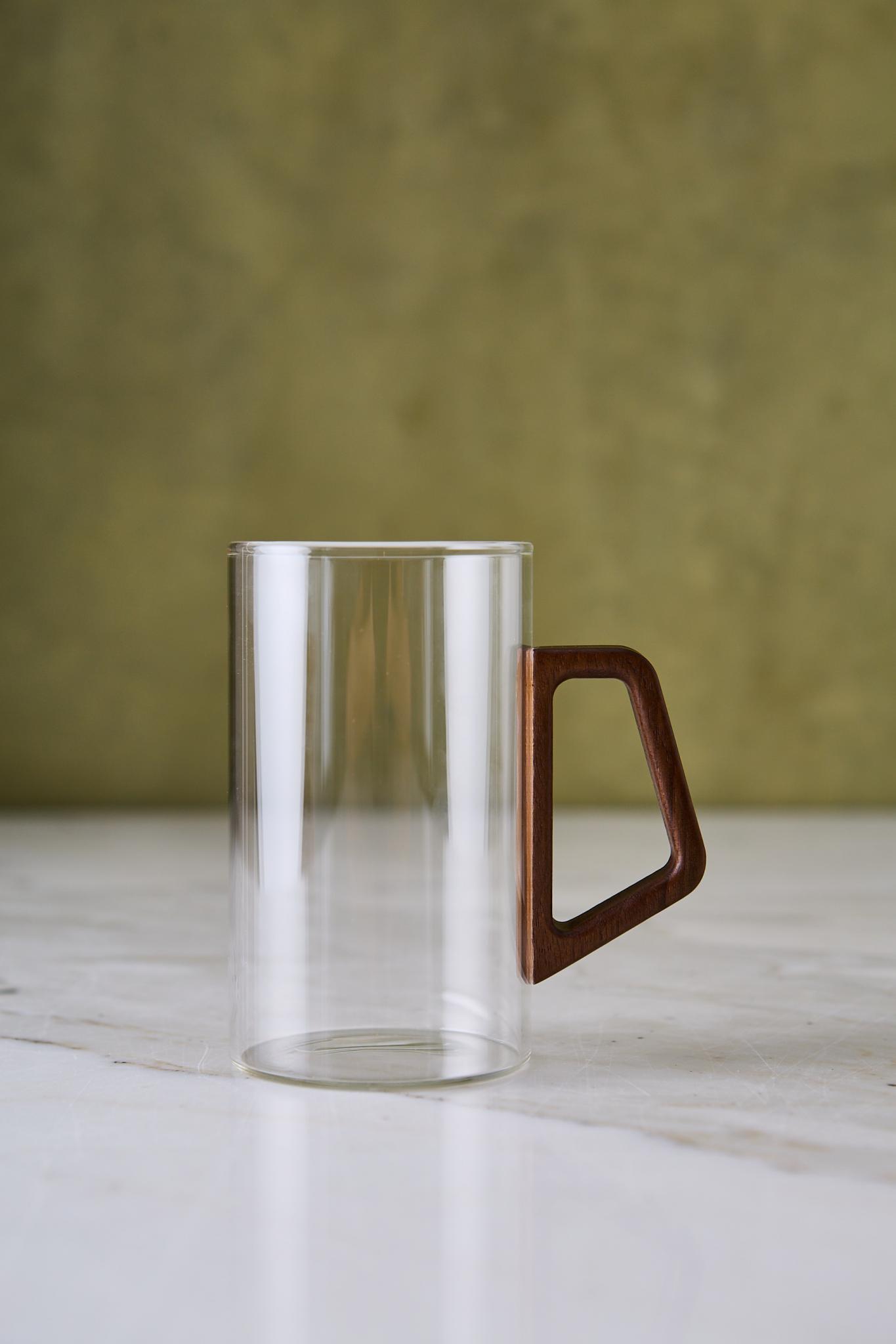 JARRO MUG CLEAR & WOOD 350ML