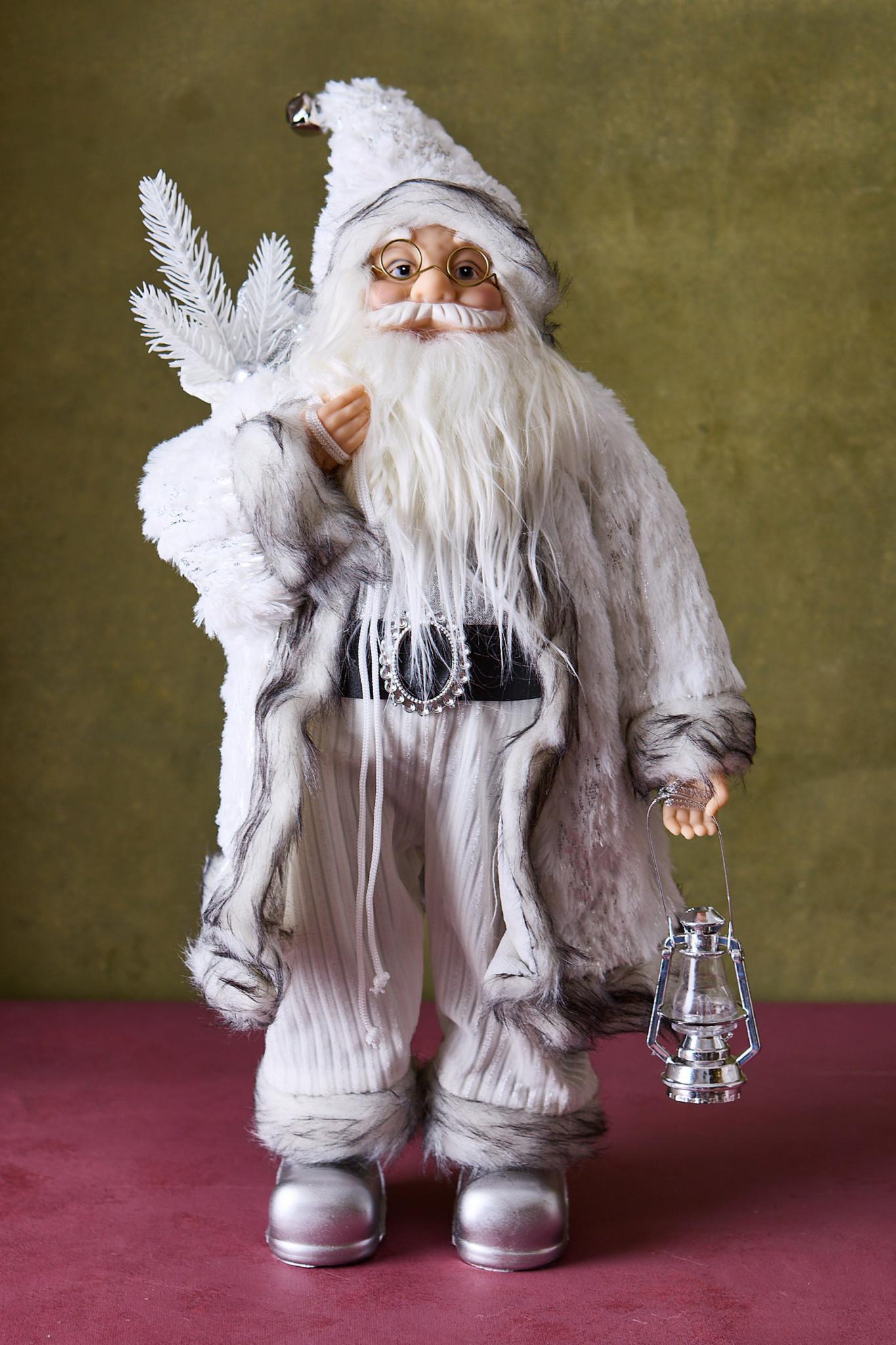 ADORNO SANTA CLAUS WHITE 54CM