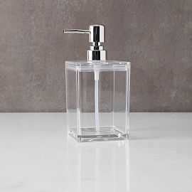 DISPENSER DE JABÓN CLEAR CUADRADO 500ML