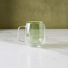 MUG DOBLE VIDRIO GREEN 370 ML