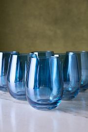 VASO BOMBE SHINING BLUE 410ML x 6