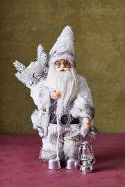 ADORNO SANTA CLAUS WHITE 38CM