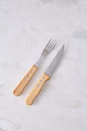 JUEGO DE TENEDORES & CUCHILLOS WOOD X 12